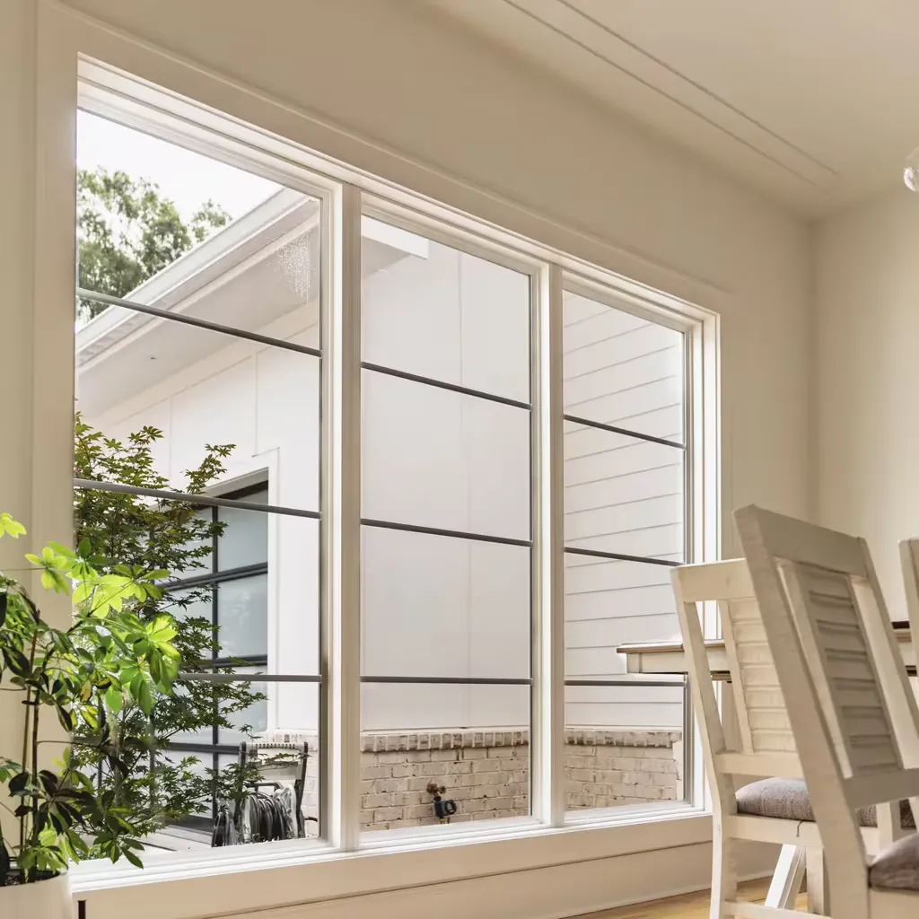 Bright room with large windows ready for window film