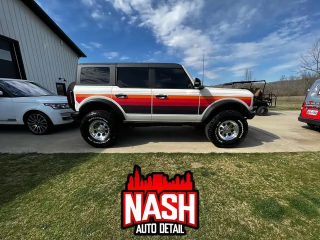 Ford Bronco with custom stripes
