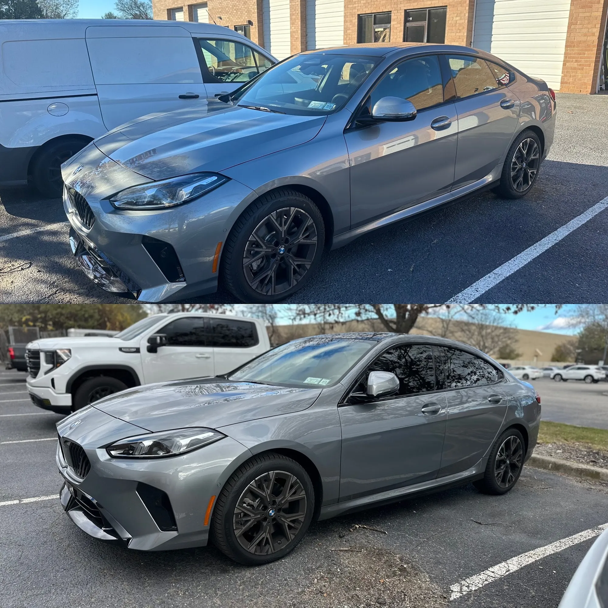 Grey BMW with ceramic tint