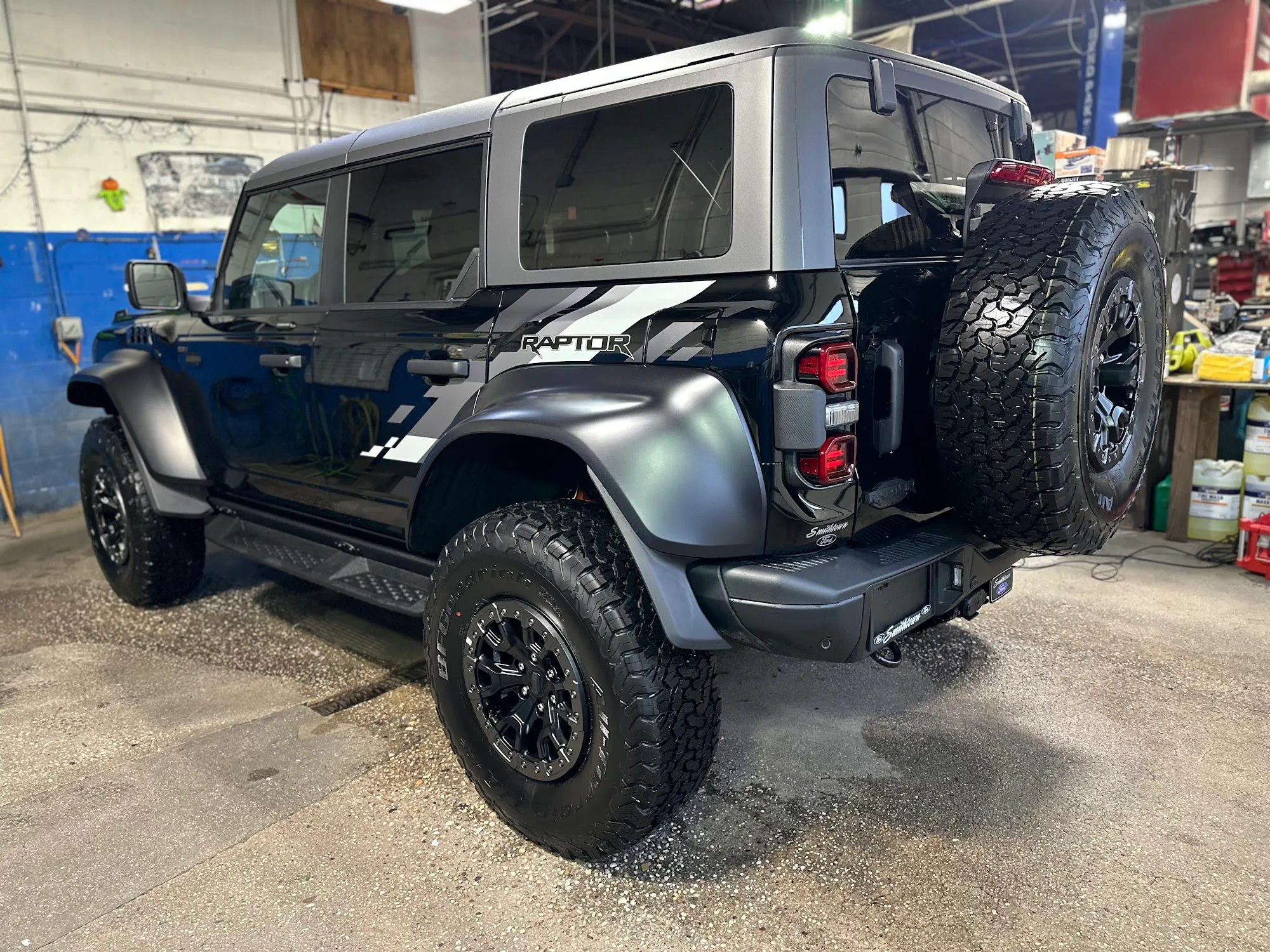 Ford Bronco Raptor with tinted windows