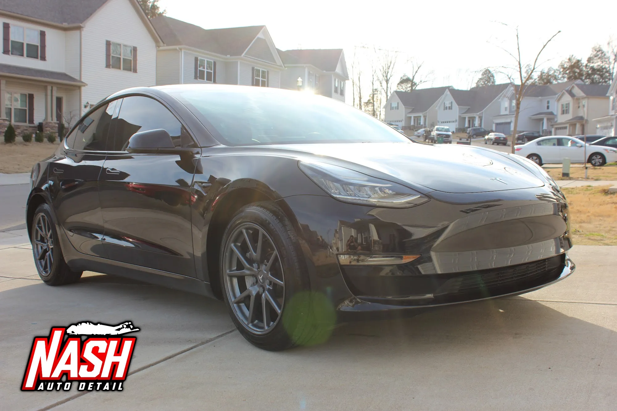 Tesla Model 3 with window tint and PPF